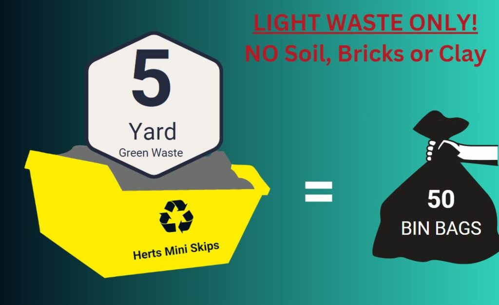 5 Yard Skip Green Waste Herts Mini Skips